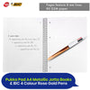 Pukka Pad 3x A4 Jotta Notebook & BIC 4 Colours Pens Rose Gold Pack of 3 Ideal for School and Office Use