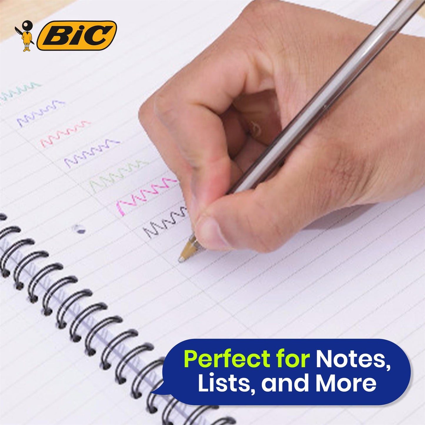 Bic Cristal Original Ballpoint Pens PACK OF 8 + Pukka Pad Jotta A5 Notebook PACK OF 12