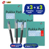 Pukka Pad, A4 Metallic Jotta Book 3 Pack � 21 x 30cm + BIC 4 Colour Grip Pro Pen Plastic Barrel 1.0mm Multi-Pen Four Ink Colours