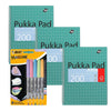 Pukka Pad 3x A4 Jotta Notebook & 5x BIC Marking Pastel Permanent Markers Ideal for School and Office Use