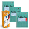 Pukka Pad, A4 Metallic Jotta Book 3 Pack � 21 x 30cm + BIC 4 Colours Multifunctional Ballpoint Pen and HB Pencil Combo - Set of 12