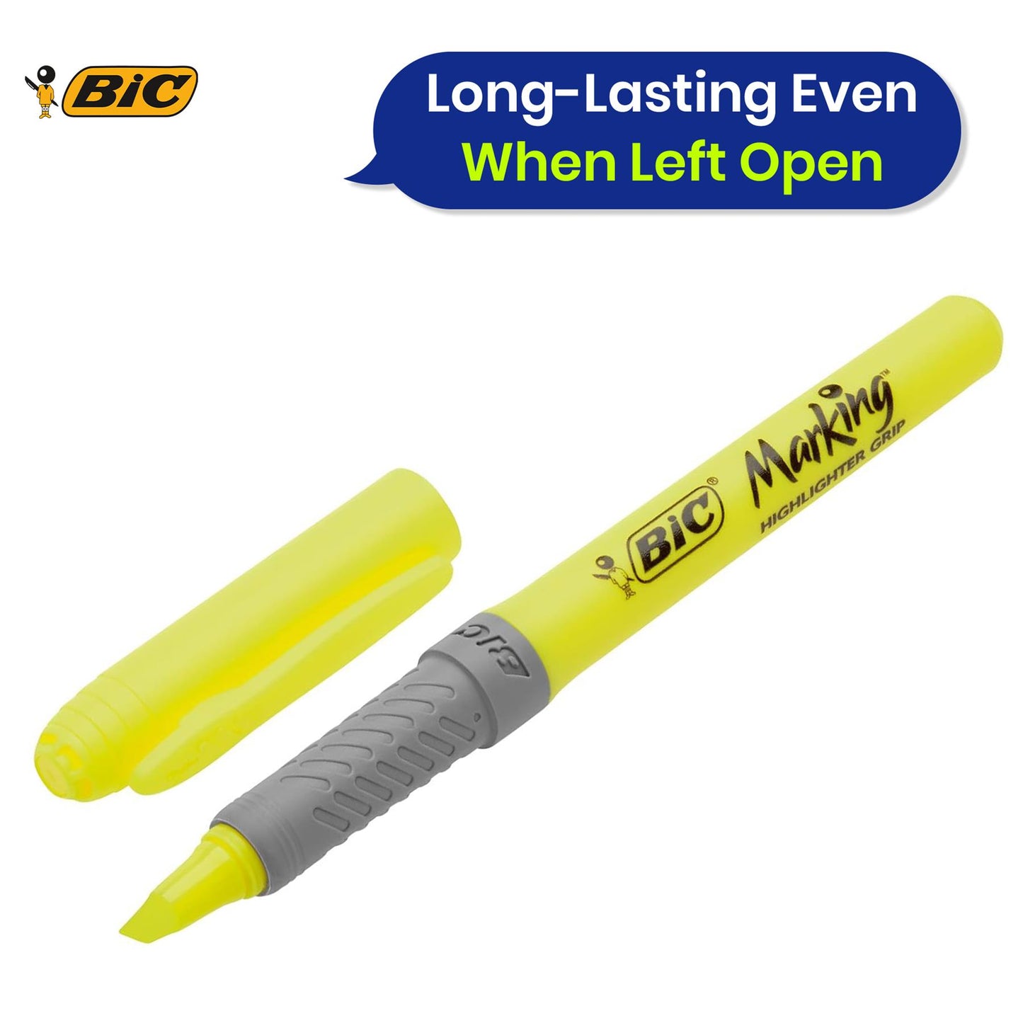 BIC 18 Kids Colouring Pencils, 3 Four-Colour Retractable Ballpoint Pens, & 4 Grip Highlighters for School & Office