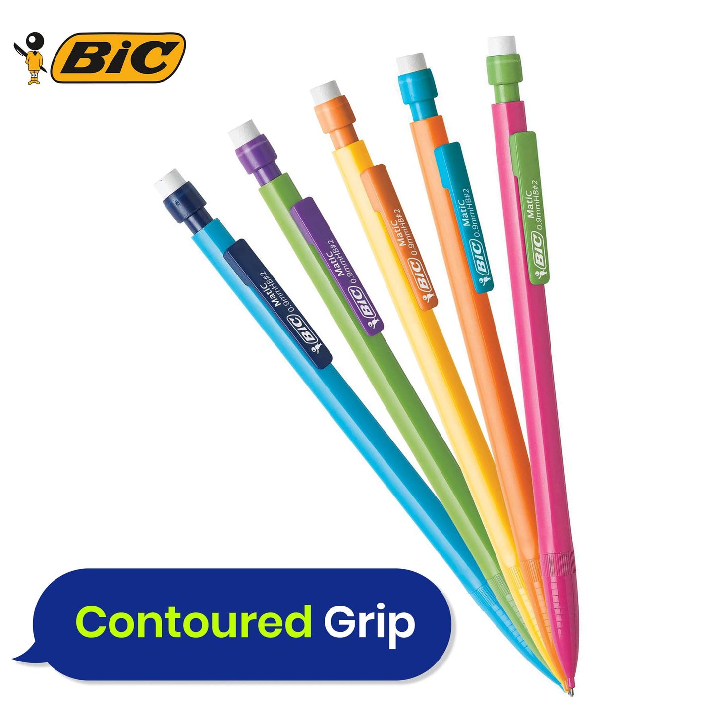 BIC Matic Combo Mechanical Pencils (Value Pack of 8, Plus 2 Free)