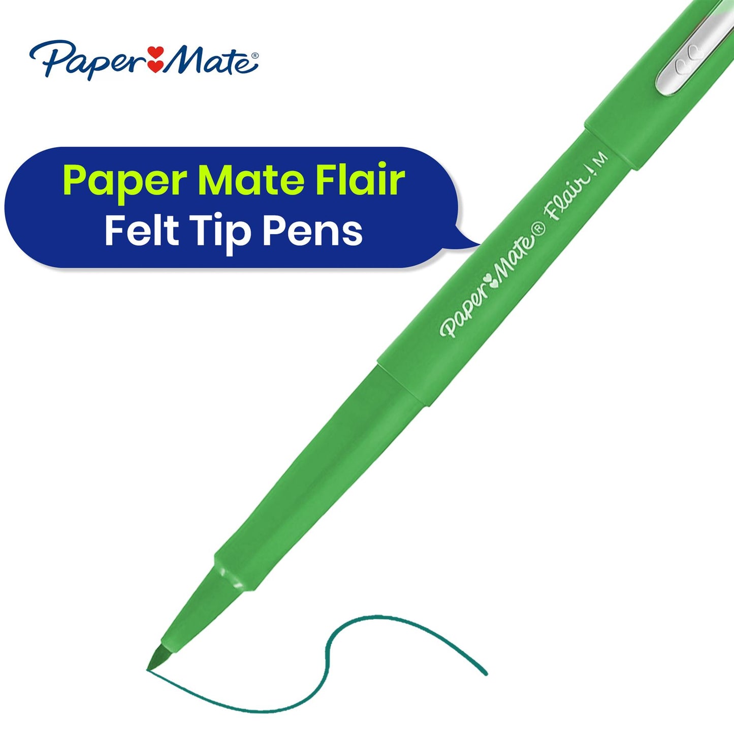 Paper Mate 8 Pack Flair Felt Tip Pens & Pukka Pad 3 Pack A4 Notebooks, 200 Pages for Office & School