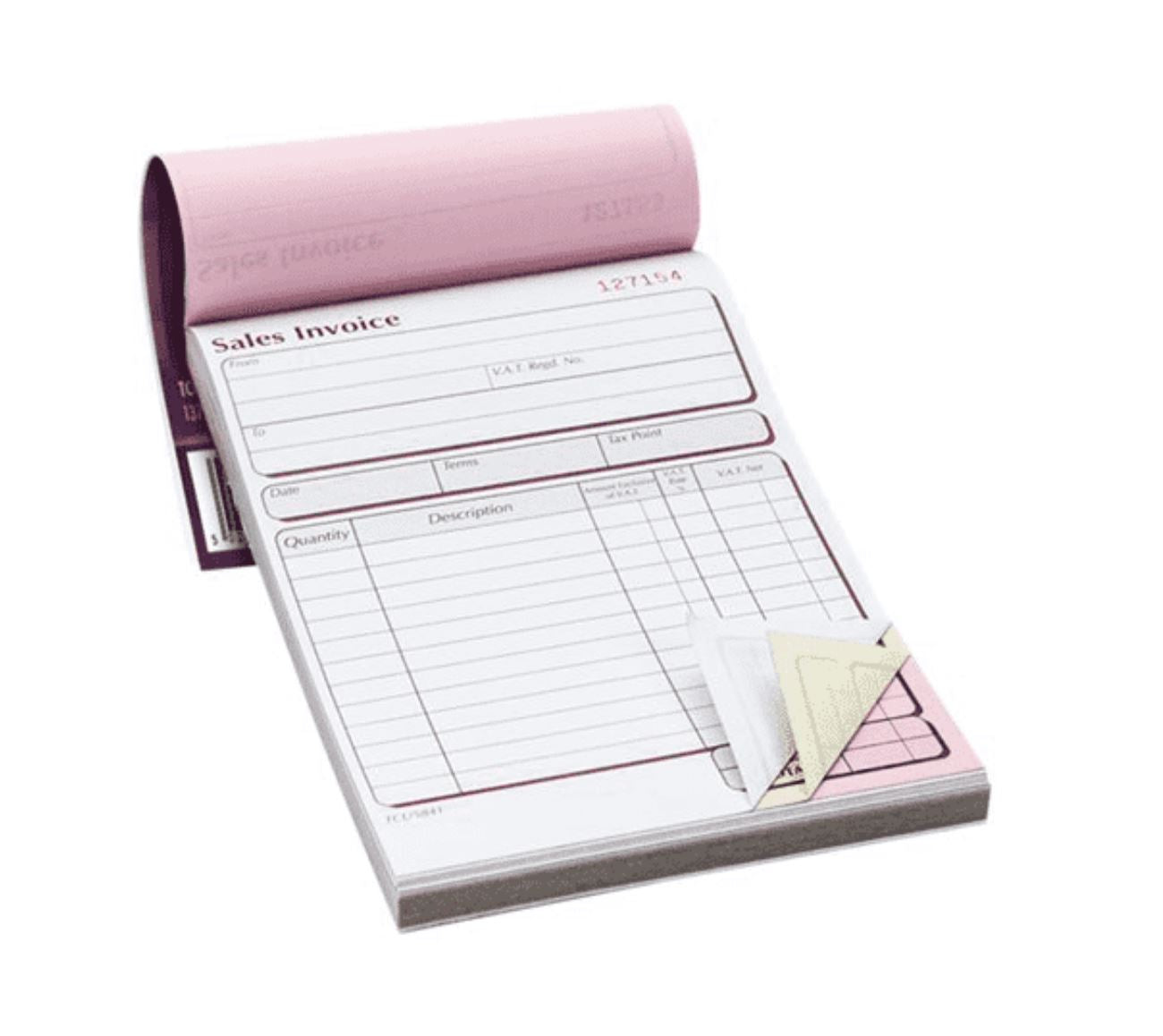 Pukka Pad NCR Triplicate Sales Invoice Book 203 x 137mm - Single - 1 to 36 Packs