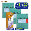 Pukka Pad 3x A4 Notebook 200 Pages & 20x BIC Cristal Fun Purple 1.6mm Pens