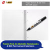 Pukka Pad 3x A4 Jotta Notebook & 4x BIC Marking 2000 Permanent Marker Ideal for School and Office Use