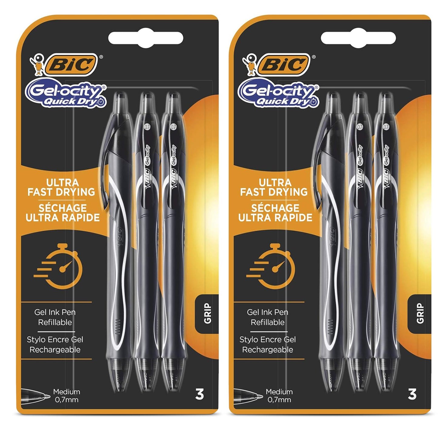 BIC Gelocity Quick Dry Gel Pens Black Ink Medium Point