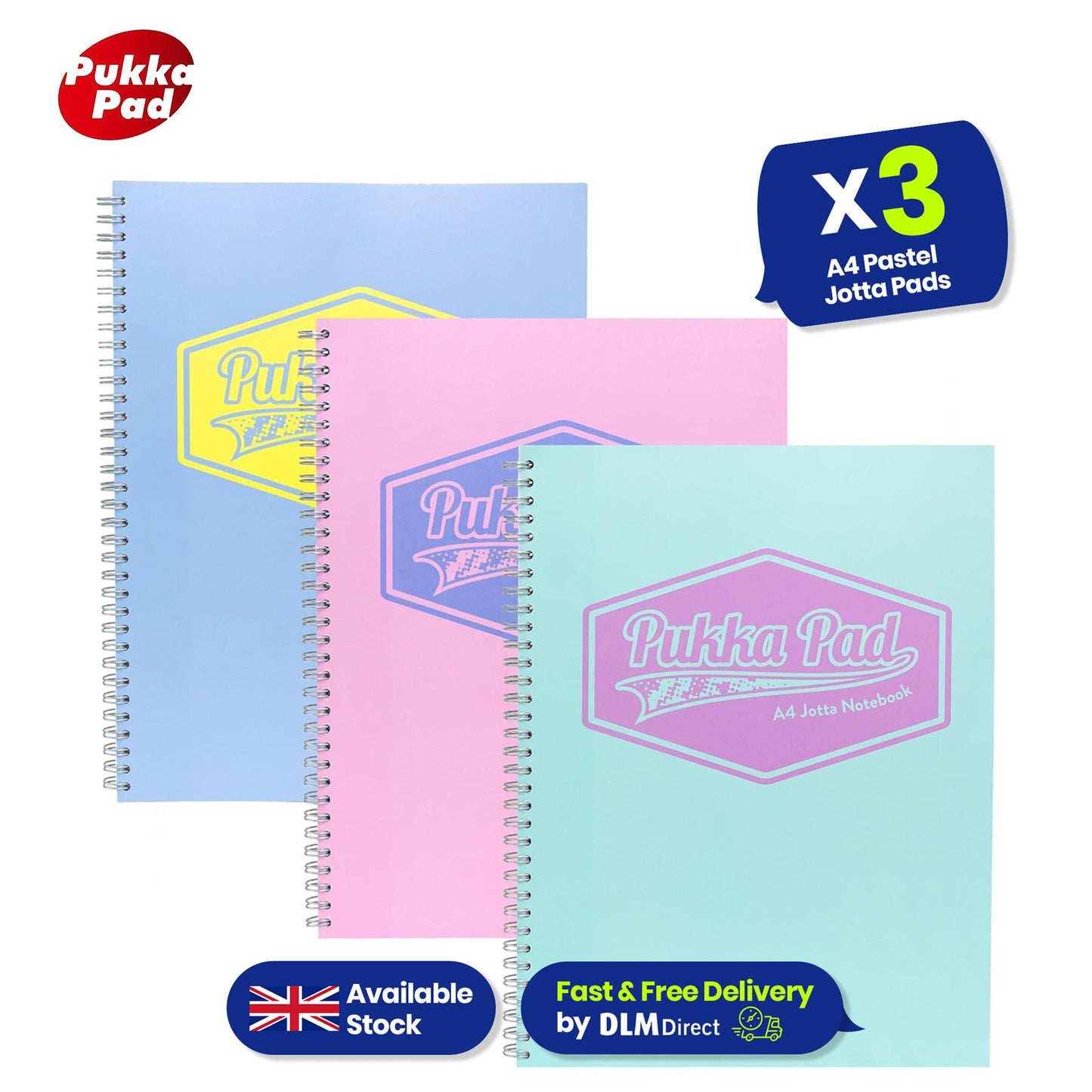 BIC Kids Coloring Pens 24 Pack, Pastel Pukka A4 Notebooks 3 Pack & BIC Whiteboard Markers 4 Pack