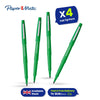 Papermate Flair Felt-Tip Pens Bundle, 4x Red, 4x Green, 5x Blue & 5x Black for Smooth & Vibrant Writing