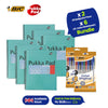 Pukka A5 Notebooks Pack of 6 with BIC Cristal Pens 2 Pack for School