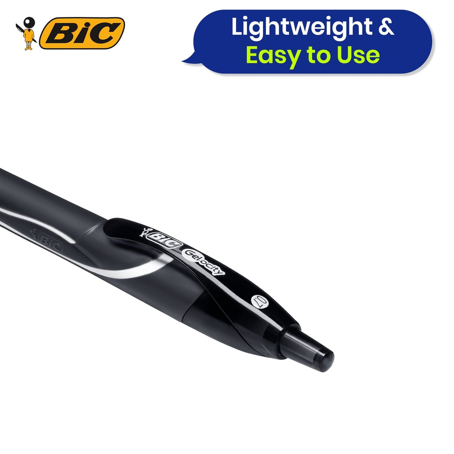 BIC Gelocity Quick Dry Gel Pens Black Ink Medium Point