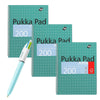 Pukka Pad 3x A4 Jotta Notebook & BIC 4 Colours Fun Ballpoint Pens Ideal for School and Office Use