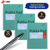 Pukka Pad, A4 Metallic Jotta Book 3 Pack � 21 x 30cm + BIC Gel-ocity Quick Dry Ballpoint Pens, Medium Point (0.7 mm) and Fast Drying Black Colour Ink, Box of 12