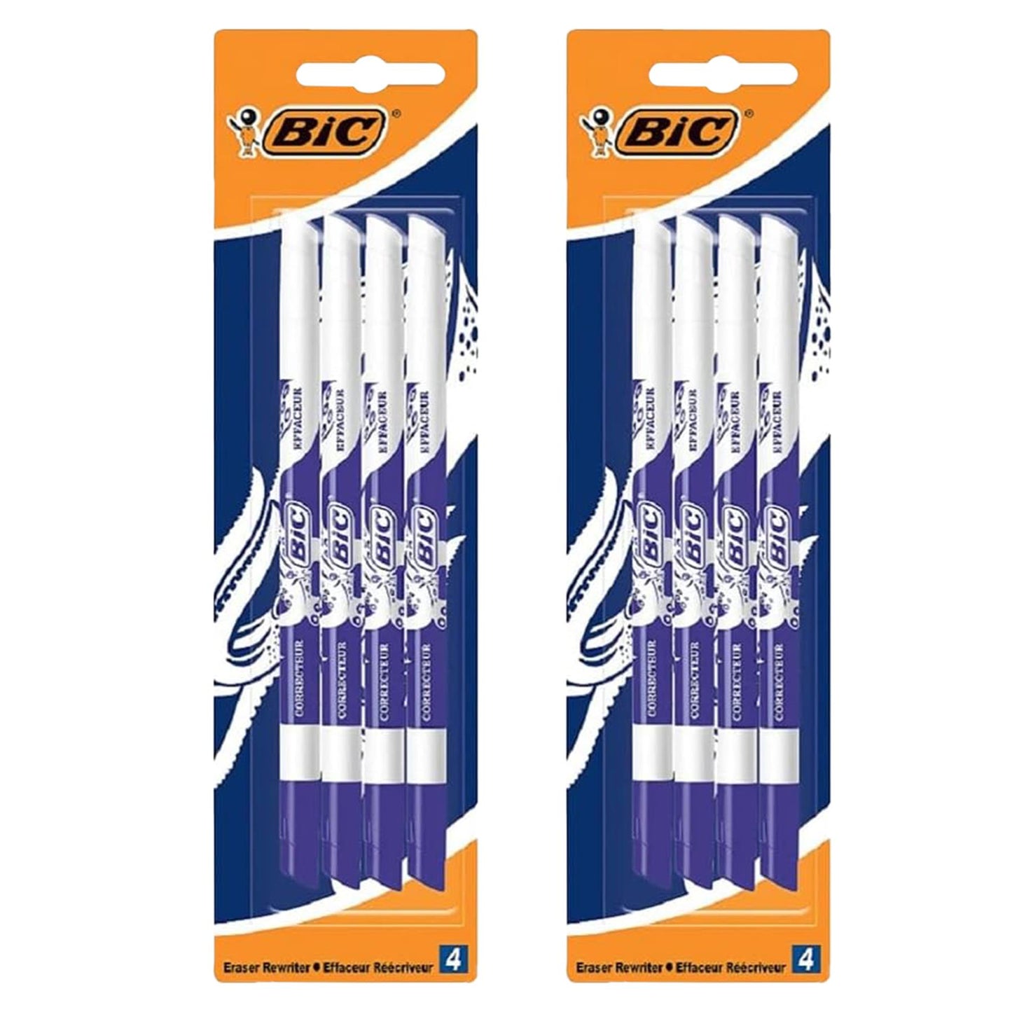 BIC Dual Tip Ink Eraser Rubber with Precision Ink Removal for Home & Office