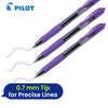 3x Pilot G2 Violet Gel Pen & 3x BIC Grip 4 Colour Retractable Pens Perfect Pack for Students & Pros