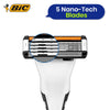 BIC Click 5 Soleil Women's Razor Refills 2 pack per pack 4 + BIC Hybrid 5 Flex Men's Shaver Refills Box of 4 Cartridges