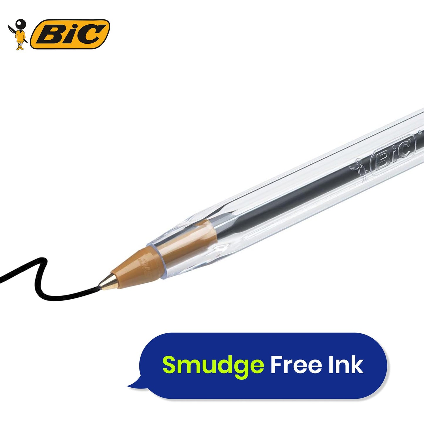 BIC Cristal Original Ballpoint Pens, Fine 1.0mm, 10 Assorted Colours, Comfortable Grip for School and Office