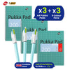 Pukka Pad 3x A4 Jotta Notebook & Pack of 3 BIC 4 Colour Fun Pen Ideal for School and Office Use