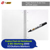 Pukka Pad, A4 Metallic Jotta Book 3 Pack + BIC Marking 2000 ECOlutions Permanent Bullet Tip Markers - Black, (Pack of 3)