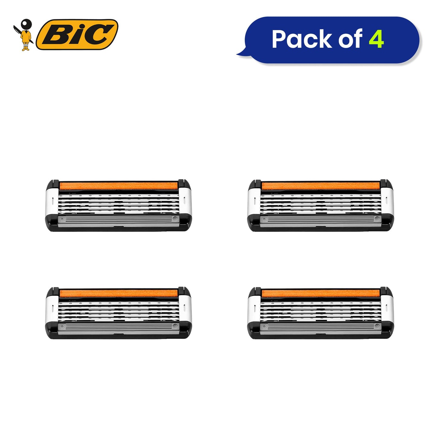 BIC Click 5 Soleil Women's Razor Refills 2 pack per pack 4 + BIC Hybrid 5 Flex Men's Shaver Refills Box of 4 Cartridges