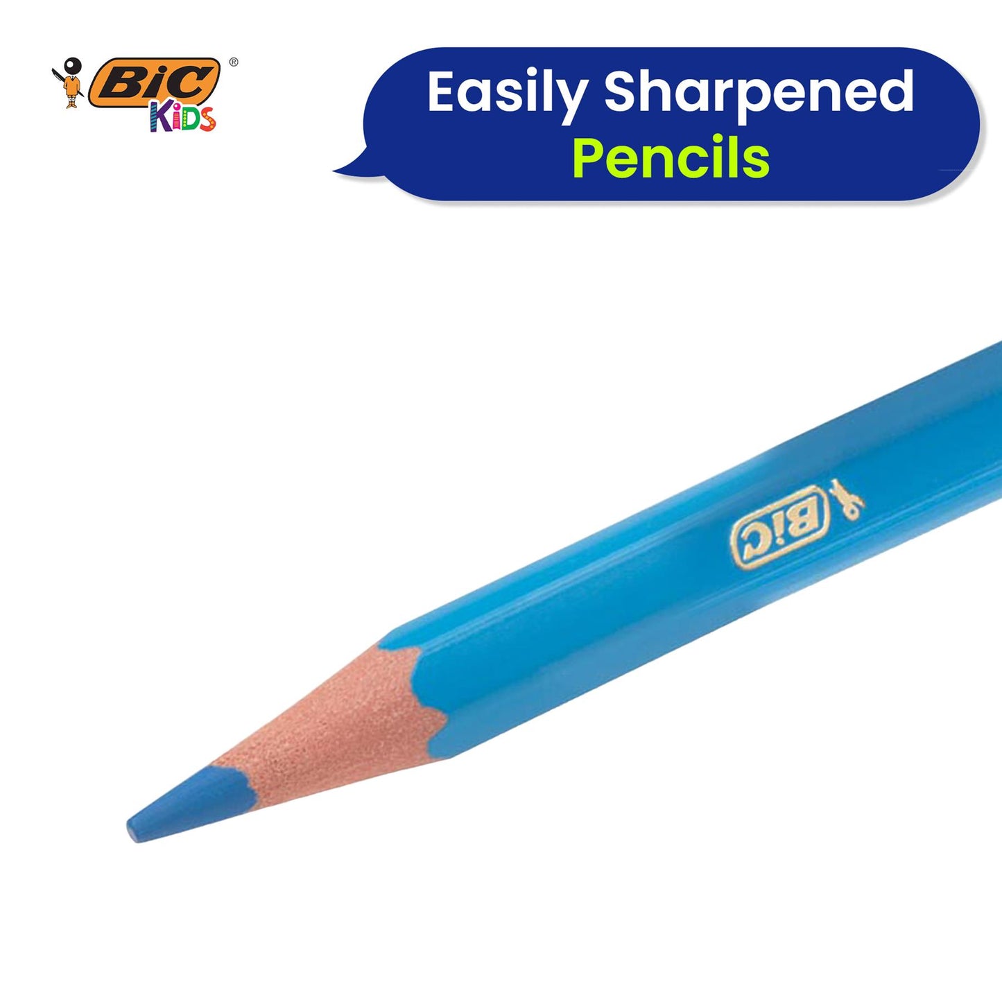 BIC 18 Kids Colouring Pencils, 3 Four-Colour Retractable Ballpoint Pens, & 4 Grip Highlighters for School & Office